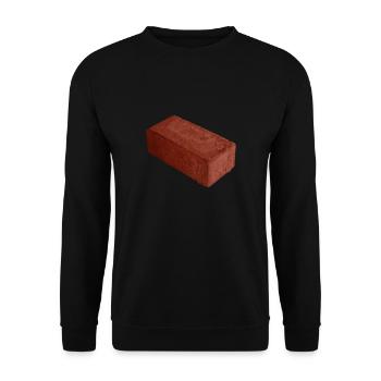 Just A Brick Plain Singular Regular Brick For - Unisex Sweatshirt - black - Front - Alina (178cm) & Michal (187cm)