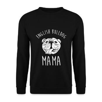 Bulldog anglais maman Bulldog anglais maman - Sweat-shirt Unisexe - noir - Devant - Alina (178cm) & Michal (187cm)