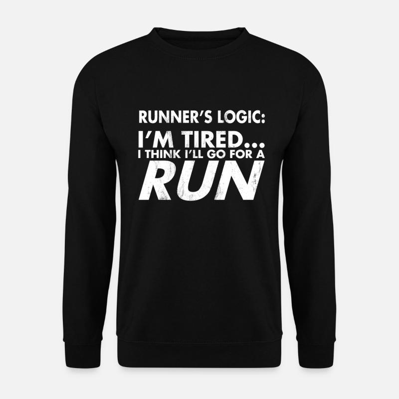 Runner'S Logic Funny Quote Running Runner Life - Unisex Sweatshirt - black