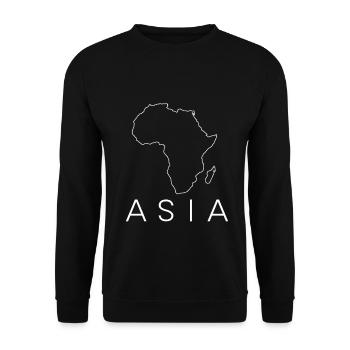 Afrique Asie Drôle - Continent sarcastique mal étiqueté - Sweat-shirt Unisexe - noir - Devant - Alina (178cm) & Michal (187cm)