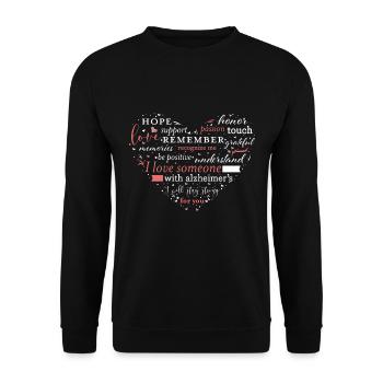 Alzheimer pour la fille d'une démence - Sweat-shirt Unisexe - noir - Devant - Alina (178cm) & Michal (187cm)