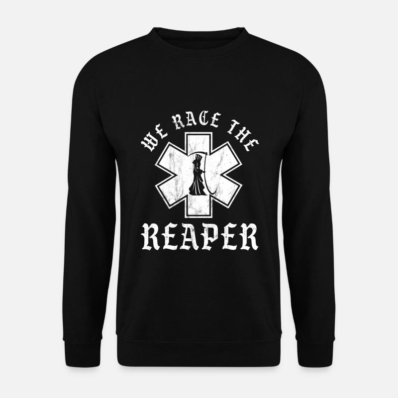 Emt, Ems et paramédic nous faisons la course avec la faucheuse - Sweat-shirt Unisexe - noir