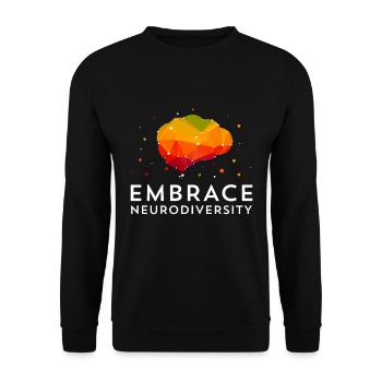 Embrace Neurodiversity For Asd, Adhd, Tourette'S - Unisex Sweatshirt - black - Front - Alina (178cm) & Michal (187cm)
