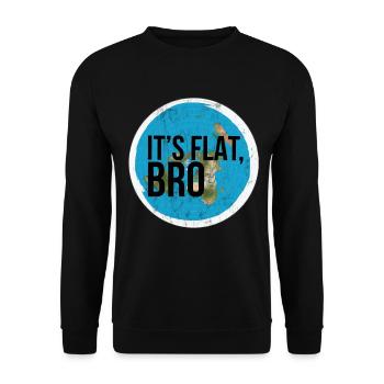 Flat Earth Flat Bro Flat Earther Society - Unisex Sweatshirt - black - Front - Alina (178cm) & Michal (187cm)