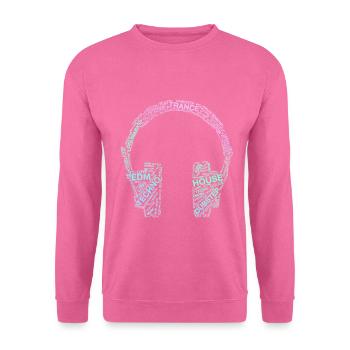 Headphones Electronic Dance Rave Edm Trance - Unisex Sweatshirt - pink - Front
