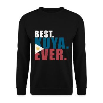 Best Kuya Ever - Filipino Elder Brother - Unisex Sweatshirt - black - Front - Alina (178cm) & Michal (187cm)