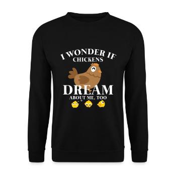 Chicken Pajama - Chicken Pajama Dream - Unisex Sweatshirt - black - Front - Alina (178cm) & Michal (187cm)