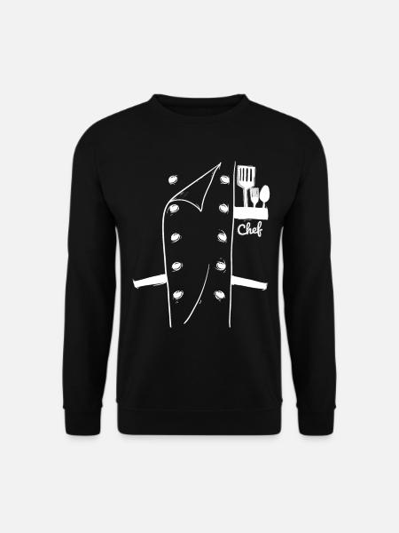 Veste de robe de cuisinier drôle en faux uniforme de chef - Sweat-shirt Unisexe - noir