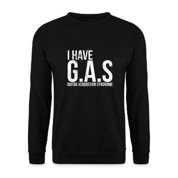I Have Gas Guitar Player Collector Musician Funny - Unisex Sweatshirt - black - Front - Alina (178cm) & Michal (187cm)