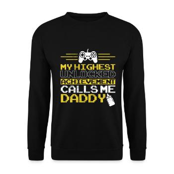 Lustiger Vatertag für Gamer Dad Videospielliebhaber - Unisex Pullover - Schwarz - Vorne - Alina (178cm) & Michal (187cm)