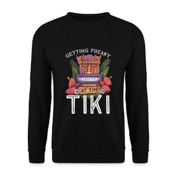 Getting Freaky At The Tiki Luau Party Hawaii - Unisex Sweatshirt - black - Front - Alina (178cm) & Michal (187cm)