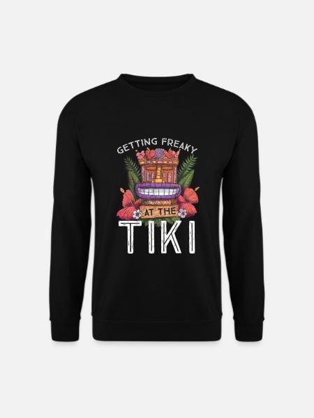 Freaky werden auf der Tiki Luau Party Hawaii - Unisex Pullover - Schwarz