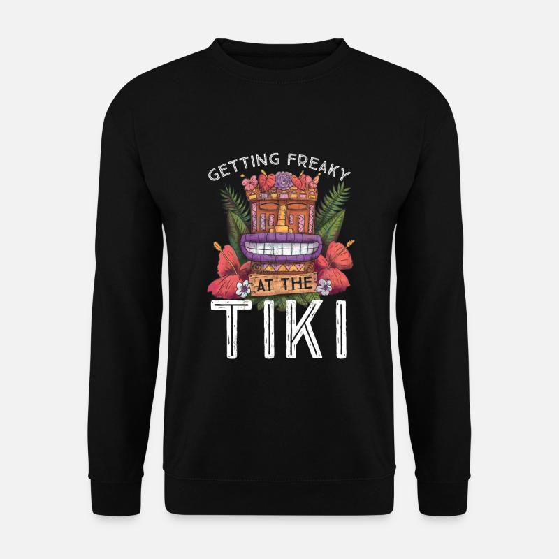 Freaky werden auf der Tiki Luau Party Hawaii - Unisex Pullover - Schwarz