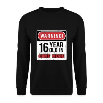 Gift For 16 Year Old Teen Gamers Or 16Th Birthday - Unisex Sweatshirt - black - Front - Alina (178cm) & Michal (187cm)