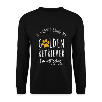 Golden Retriever Lovers Lustige Hundeliebhaber Geschenkidee - Unisex Pullover - Schwarz - Vorne - Alina (178cm) & Michal (187cm)