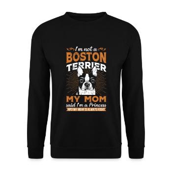 I'M Telling You I'M Not A Boston Terrier - Unisex Sweatshirt - black - Front - Alina (178cm) & Michal (187cm)