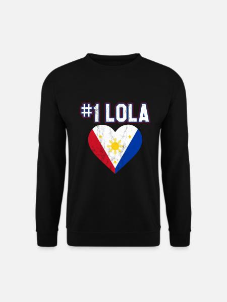 Nummer Eins Lola! Philippinische Großmutter - Unisex Pullover - Schwarz