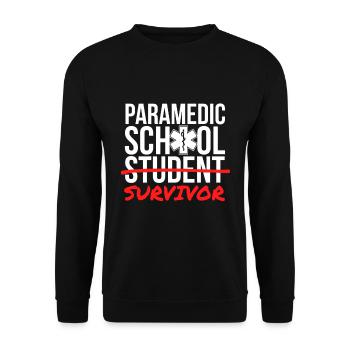 Survivant étudiant cadeau de graduation de l'école paramédicale - Sweat-shirt Unisexe - noir - Devant - Alina (178cm) & Michal (187cm)