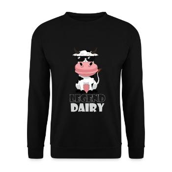 Legende Dairy Cow Pun Legen Dairy Ard - Unisex Pullover - Schwarz - Vorne - Alina (178cm) & Michal (187cm)