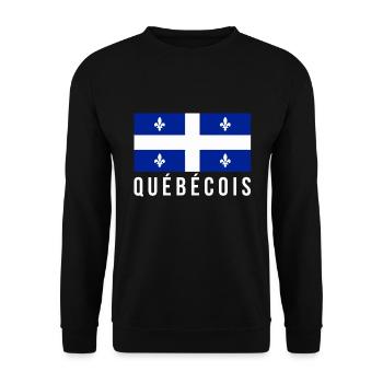 Province de Québec Montréal Français Québécois - Sweat-shirt Unisexe - noir - Devant - Alina (178cm) & Michal (187cm)