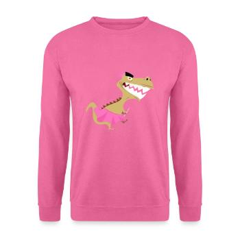 Ballerina Rex Dinosaurier - Unisex Pullover - Pink - Vorne