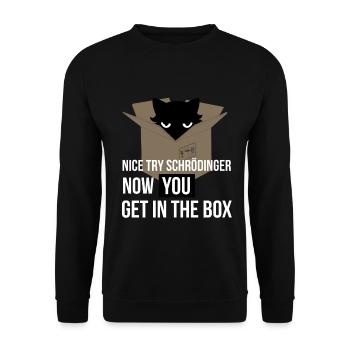 Schrodinger'S Cat - Quantum Mechanics Physics - Unisex Sweatshirt - black - Front - Alina (178cm) & Michal (187cm)