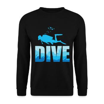 Scuba Diving Divers Shadow Deep Swim Texte - Sweat-shirt Unisexe - noir - Devant - Alina (178cm) & Michal (187cm)