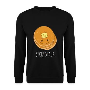 Pile courte de crêpes kawaii mignonnes - Sweat-shirt Unisexe - noir - Devant - Alina (178cm) & Michal (187cm)