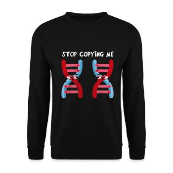Arrête de copier sur moi! Génétique drôle - Sweat-shirt Unisexe - noir - Devant - Alina (178cm) & Michal (187cm)