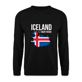 Carte de l'Islande avec drapeau - J'y suis allé - Sweat-shirt Unisexe - noir - Devant - Alina (178cm) & Michal (187cm)