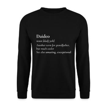 Daideo S Opa S Großvater In Irish Tee - Unisex Pullover - Schwarz - Vorne - Alina (178cm) & Michal (187cm)