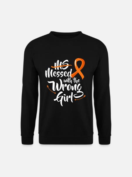 Frau spielte mit dem falschen Mädchen Wear Orange - Unisex Pullover - Schwarz
