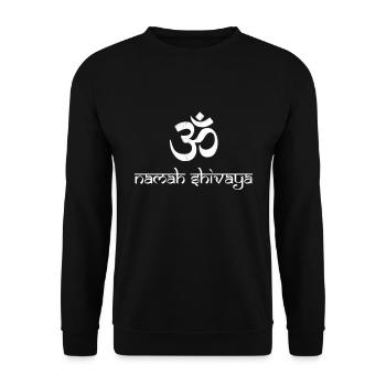 Om Namah Shivaya - Yoga, troisième œil, Isha, hindou - Sweat-shirt Unisexe - noir - Devant - Alina (178cm) & Michal (187cm)