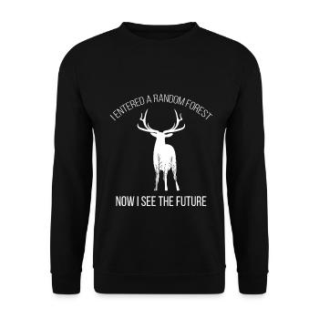 Random Forest Machine Learning For Data Scientists - Unisex Sweatshirt - black - Front - Alina (178cm) & Michal (187cm)