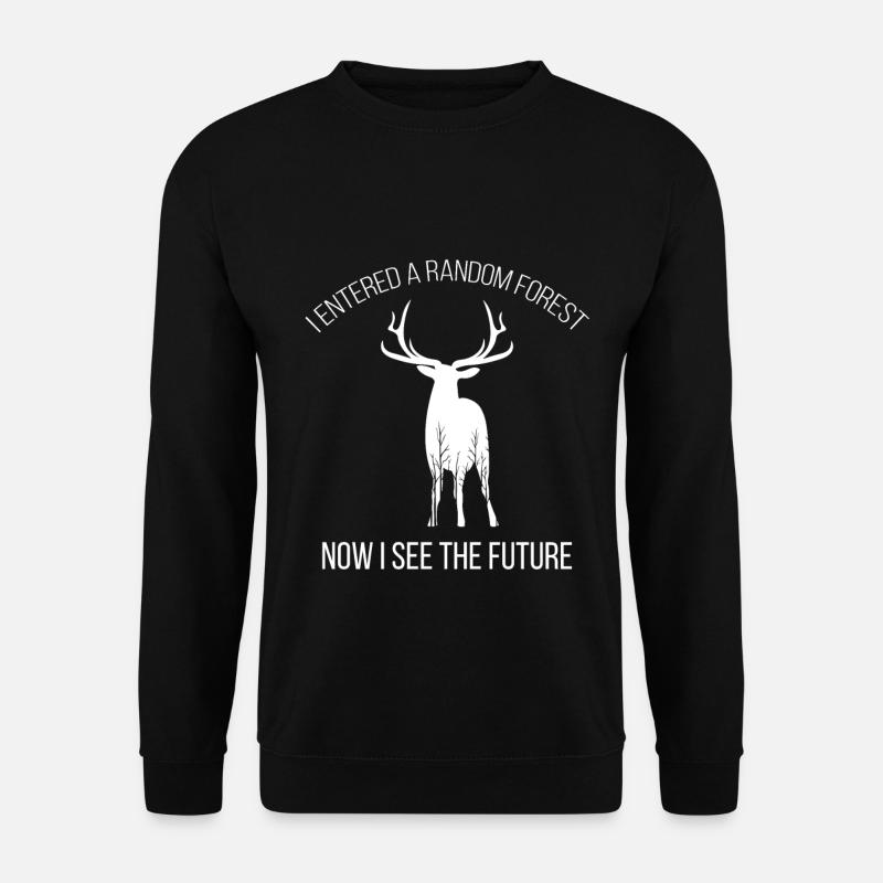 Zufälliges maschinelles Lernen im Wald für Datenwissenschaftler - Unisex Pullover - Schwarz
