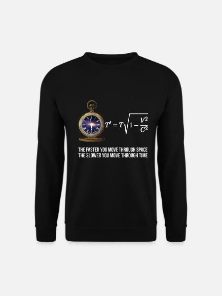 Science Physics Math Relativity Geek Time Equation - Unisex Sweatshirt - black