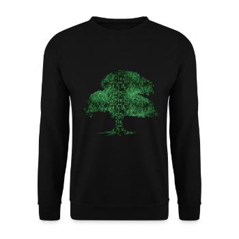 Programmeur de codage d'ordinateur d'arbre binaire - Sweat-shirt Unisexe - noir - Devant - Alina (178cm) & Michal (187cm)