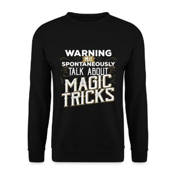Magier sprechen spontan Zaubertricks - Unisex Pullover - Schwarz - Vorne - Alina (178cm) & Michal (187cm)
