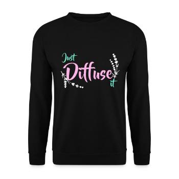 Just Diffuse It Essential Oils - Unisex Sweatshirt - black - Front - Alina (178cm) & Michal (187cm)