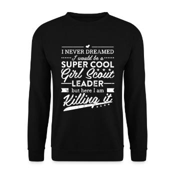 Super Cool Girl Scout Leader Killing It - Drôle - Sweat-shirt Unisexe - noir - Devant - Alina (178cm) & Michal (187cm)