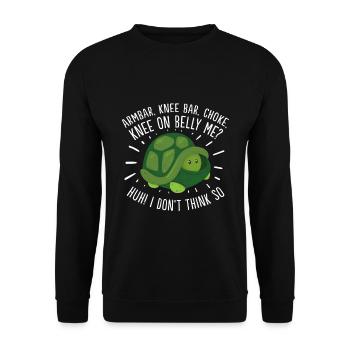JiuJitsu Bjj Turtle brésilien - Position de défense - Sweat-shirt Unisexe - noir - Devant - Alina (178cm) & Michal (187cm)