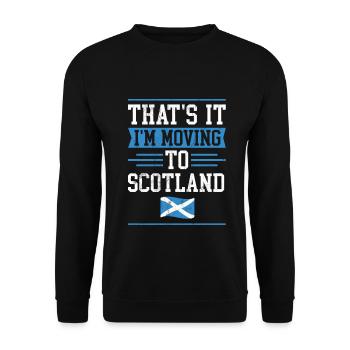 That'S It I'M Moving To Scotland Geography - Unisex Sweatshirt - black - Front - Alina (178cm) & Michal (187cm)