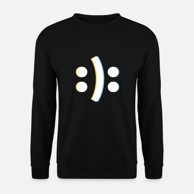 Bipolares Bewusstsein Glückliches trauriges Gesicht - Unisex Pullover - Schwarz