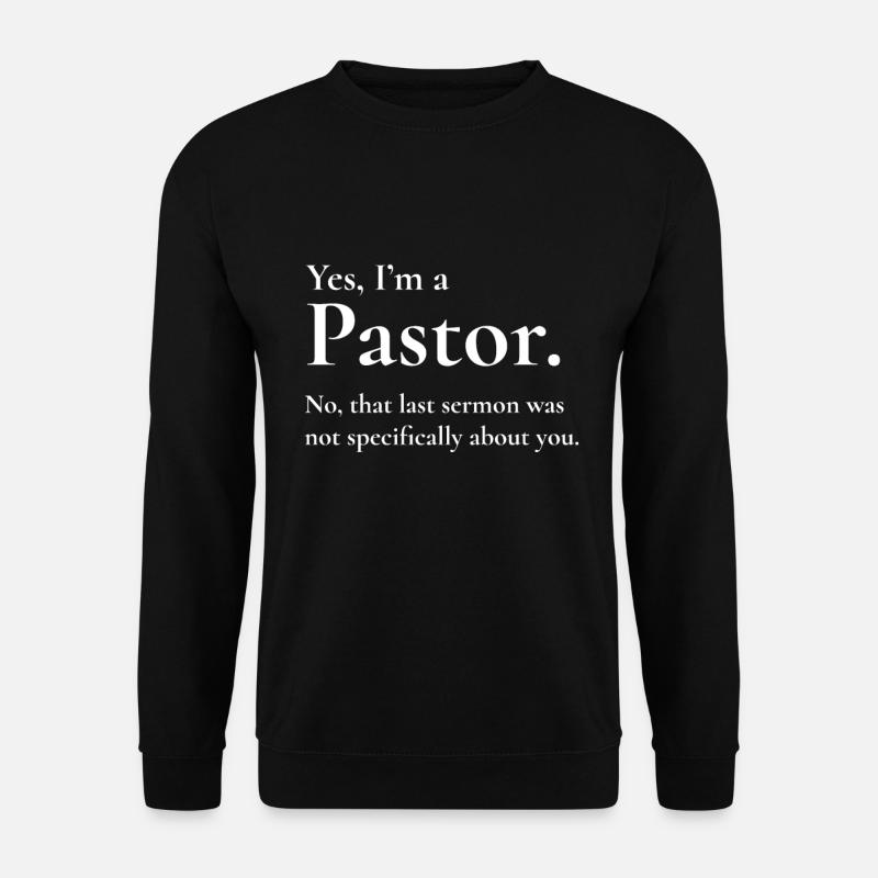 Lustiges Pastor Geschenk - Unisex Pullover - Schwarz