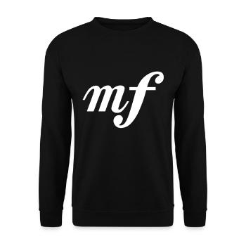 MezzoForte Half Loud Musicians Dynamische Markierungen - Unisex Pullover - Schwarz - Vorne - Alina (178cm) & Michal (187cm)