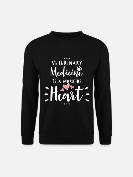 Veterinärmedizin, Tierarzt, Herzensarbeit - Unisex Pullover - Schwarz