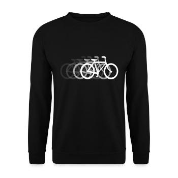 Fast Bike Bicycle Shadow Trail - Unisex Sweatshirt - black - Front - Alina (178cm) & Michal (187cm)