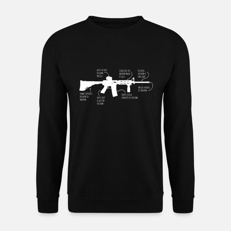 Plan de fusil drôle - Sweat-shirt Unisexe - noir