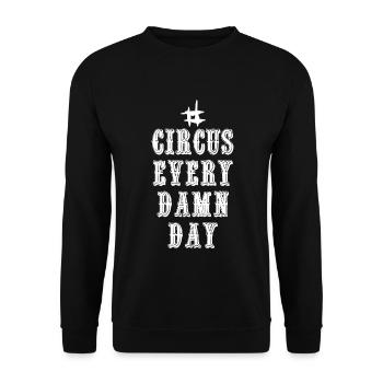 # Circus Every Damn Day - Aerial Arts Top - Unisex Sweatshirt - black - Front - Alina (178cm) & Michal (187cm)