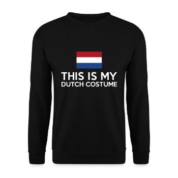 Ceci est mon costume néerlandais - T-shirt drôle d'Halloween - Sweat-shirt Unisexe - noir - Devant - Alina (178cm) & Michal (187cm)